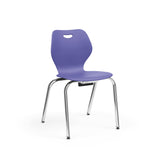 Intellect Wave Four-Leg 18" Classroom Chairs KI Frame Color Chrome Plastic Color Splash 