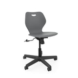 Intellect Wave Task Chair | No Tilt or With Tilt | Glides or Casters Classroom Chairs KI With Tilt Casters Plastic Color Blue Grey