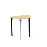 Intellect Wave Trapezoid Desk Hard Plastic Top Classroom Desks, Sit-to-Stand KI Frame Color Black Hard Plastic Color Kensington Maple 