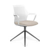 Ioniq Guest Chair Guest Chair SitOnIt Plastic Color White Fabric Color Fleece 