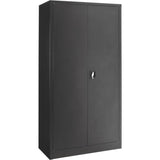 Janitorial Cabinet Easy Assembly, 36"W x 18"D x 72"H, Black Metal Storage Cabinet Global Industrial 