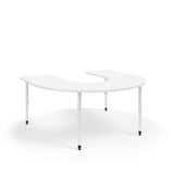 KI Ruckus Activity Horseshoe Shaped Table | Fixed or Height Adjustable Student Desk KI 