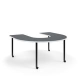 KI Ruckus Activity Horseshoe Shaped Table | Fixed or Height Adjustable Student Desk KI 