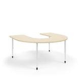 KI Ruckus Activity Horseshoe Shaped Table | Fixed or Height Adjustable Student Desk KI 