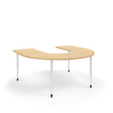 KI Ruckus Activity Horseshoe Shaped Table | Fixed or Height Adjustable Student Desk KI 