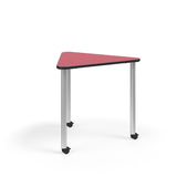 KI Ruckus Post-Leg Desk | Fixed or Height Adjustable | E-Triangle Shape Student Desk KI 