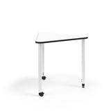 KI Ruckus Post-Leg Desk | Fixed or Height Adjustable | E-Triangle Shape Student Desk KI 