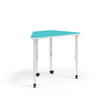 KI Ruckus Post-Leg Desk | Fixed or Height Adjustable | Oddquad Shape Student Desk KI 