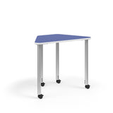 KI Ruckus Post-Leg Desk | Fixed or Height Adjustable | Oddquad Shape Student Desk KI 