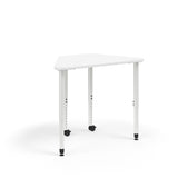 KI Ruckus Post-Leg Desk | Fixed or Height Adjustable | Oddquad Shape Student Desk KI 