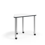 KI Ruckus Post-Leg Desk | Fixed or Height Adjustable | Oddquad Shape Student Desk KI 