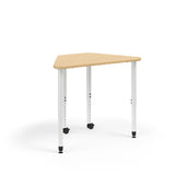 KI Ruckus Post-Leg Desk | Fixed or Height Adjustable | Oddquad Shape Student Desk KI 