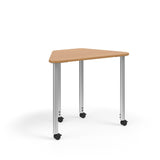 KI Ruckus Post-Leg Desk | Fixed or Height Adjustable | Oddquad Shape Student Desk KI 