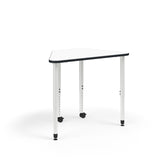 KI Ruckus Post-Leg Desk | Fixed or Height Adjustable | Oddquad Shape Student Desk KI 