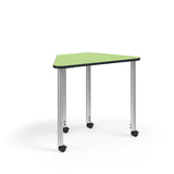 KI Ruckus Post-Leg Desk | Fixed or Height Adjustable | Trapezoid Shape Student Desk KI 