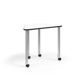 KI Ruckus Post-Leg Desk | Fixed or Height Adjustable | Trapezoid Shape Student Desk KI 