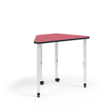 KI Ruckus Post-Leg Desk | Fixed or Height Adjustable | Trapezoid Shape Student Desk KI 