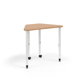 KI Ruckus Post-Leg Desk | Fixed or Height Adjustable | Trapezoid Shape Student Desk KI 