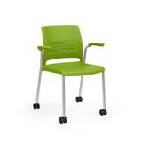 KI Strive Four Leg Stack Chair | Arms or Armless | w/ Caster Option Guest Chair, Cafe Chair, Stack Chair KI 