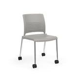 KI Strive Four Leg Stack Chair | Arms or Armless | w/ Caster Option Guest Chair, Cafe Chair, Stack Chair KI 