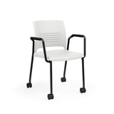 KI Strive Four Leg Stack Chair | Arms or Armless | w/ Caster Option Guest Chair, Cafe Chair, Stack Chair KI 