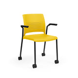 KI Strive Four Leg Stack Chair | Arms or Armless | w/ Caster Option Guest Chair, Cafe Chair, Stack Chair KI 