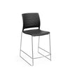 KI Strive High Density Stool | Stacking | Armless Stool KI Chrome Frame Shell Color Black 