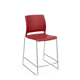 KI Strive High Density Stool | Stacking | Armless Stool KI Chrome Frame Shell Color Cayenne 