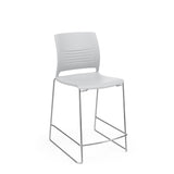 KI Strive High Density Stool | Stacking | Armless Stool KI Chrome Frame Shell Color Cool Grey 