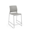 KI Strive High Density Stool | Stacking | Armless Stool KI Chrome Frame Shell Color Warm Grey 