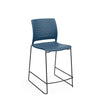 KI Strive High Density Stool | Stacking | Armless Stool KI Frame Color Black Shell Color Sky Blue 