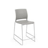 KI Strive High Density Stool | Stacking | Armless Stool KI Frame Color Silver Shell Color Warm Grey 