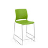 KI Strive High Density Stool | Stacking | Armless Stool KI Frame Color Silver Shell Color Zesty Lime 