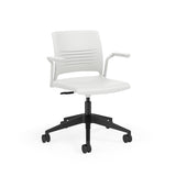 KI Strive Task Chair | 5 Star Base | Arm or Armless Light Task Chair, Conference Chair, Computer Chair, Teacher Chair, Meeting Chair KI Cantilever Arm Shell Color Cottonwood 