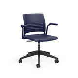 KI Strive Task Chair | 5 Star Base | Arm or Armless Light Task Chair, Conference Chair, Computer Chair, Teacher Chair, Meeting Chair KI Cantilever Arm Shell Color Nordic 