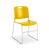 Maestro Sled Base Stack Chair Guest Chair, Cafe Chair, Stack Chair, Classroom Chairs KI Frame Color Chrome Shell Color Rubber Ducky 
