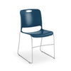 Maestro Sled Base Stack Chair Guest Chair, Cafe Chair, Stack Chair, Classroom Chairs KI Frame Color Chrome Shell Color Sky Blue 
