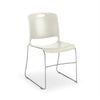 Maestro Sled Base Stack Chair Guest Chair, Cafe Chair, Stack Chair, Classroom Chairs KI Frame Color Silver Shell Color Wet Sand 