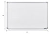 Magnetic Whiteboard - 36 x 24 - Steel Surface - Aluminum Frame Magnetic Whiteboard Global Industrial 