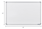 Magnetic Whiteboard - 36 x 24 - Steel Surface - Aluminum Frame Magnetic Whiteboard Global Industrial 