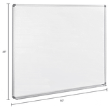 Magnetic Whiteboard - 60 x 48 - Steel Surface - Aluminum Frame Magnetic Whiteboard Global Industrial 