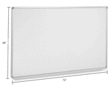 Magnetic Whiteboard - 72 x 48 - Steel Surface - Aluminum Frame Magnetic Whiteboard Global Industrial 