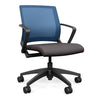 Movi Light Task Chair - Black Frame Office Chair, Conference Chair, Computer Chair, Teacher Chair, Meeting Chair SitOnIt Fabric Color Kiss Ocean Mesh 