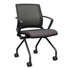 Movi Nester Chair - Black Frame Nesting Chairs SitOnIt Fabric Color Kiss Mesh Color Nickel 