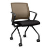 Movi Nester Chair - Black Frame Nesting Chairs SitOnIt Fabric Color Licorice Desert Mesh 