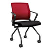 Movi Nester Chair - Black Frame Nesting Chairs SitOnIt Fabric Color Licorice Fire Mesh 