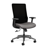 Novo Highback Office Chair Office Chair, Conference Chair, Computer Chair, Teacher Chair, Meeting Chair SitOnIt Fabric Color Fossil Mesh Color Onyx Swivel Tilt