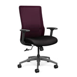 Novo Highback Office Chair Office Chair, Conference Chair, Computer Chair, Teacher Chair, Meeting Chair SitOnIt Fabric Color Jet Mesh Color Grape Swivel Tilt