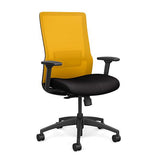 Novo Highback Office Chair Office Chair, Conference Chair, Computer Chair, Teacher Chair, Meeting Chair SitOnIt Fabric Color Jet Mesh Color Lemon Standard Synchro