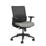 Novo Midback Office Chair Office Chair, Conference Chair, Computer Chair, Teacher Chair, Meeting Chair SitOnIt Fabric Color Dove Mesh Color Nickel S.S. w/ Seat Depth Adjustment